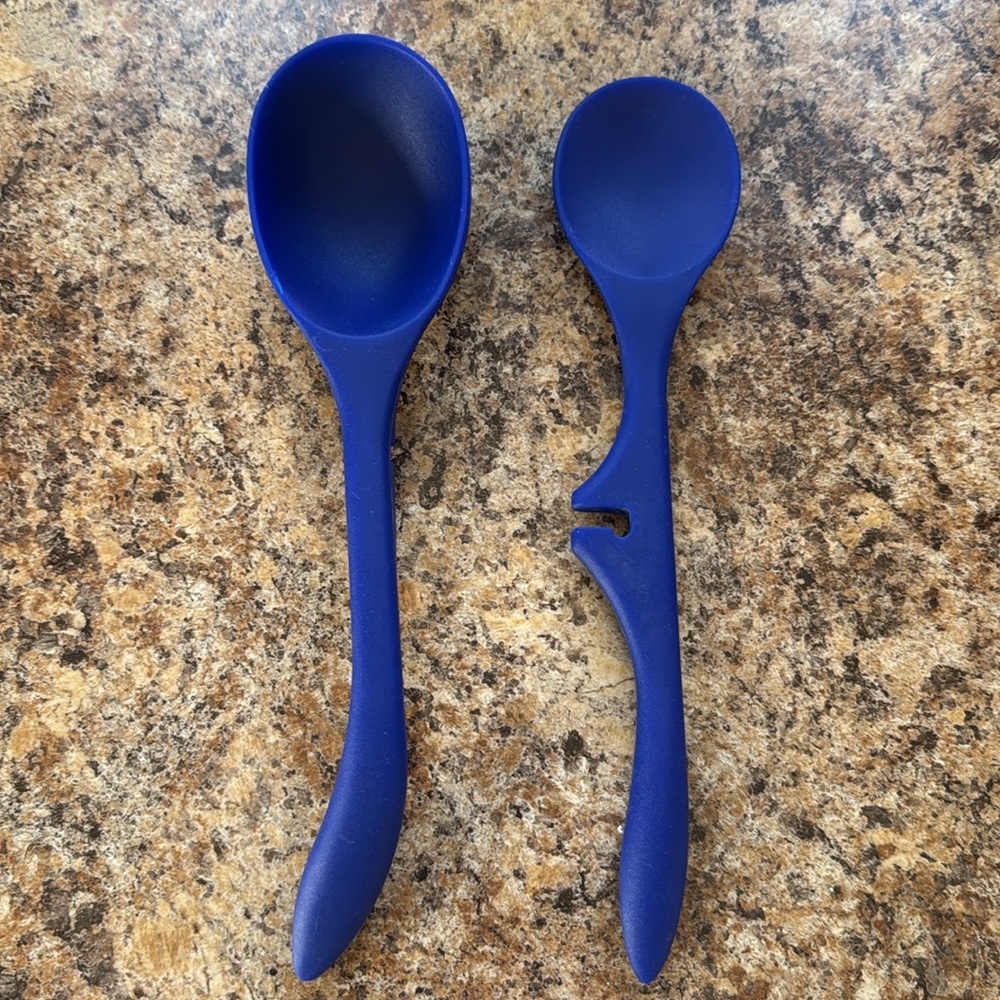 Rachael Ray 2-Piece Blue Lazy Spoon and Ladle Set